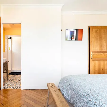 Beautiful View On Garden And Paris Eiffel Tower Near Transport Paris